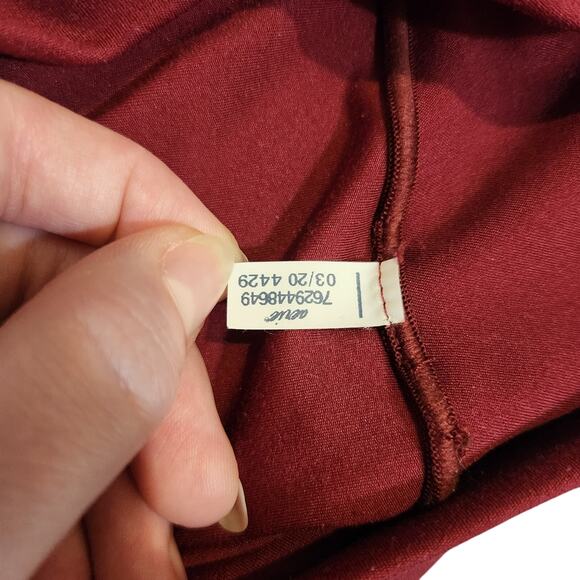 Aerie Real Me XTRA High Waist Legging Summer Burgundy Athleisure Casual Medium - Picture 10 of 10